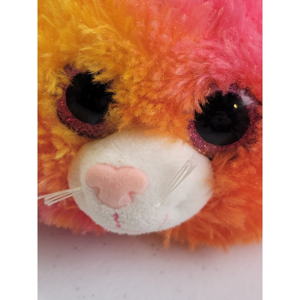 Fiesta Fursians Plush Cat Bean Bag Long Tail Toy Pink Orange Yellow 16" stuffed - Picture 5 of 12
